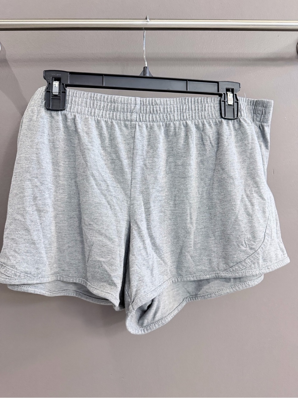 Danskin Light Gray Athletic Shorts with Elastic Waist